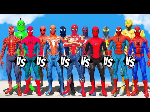 SPIDER VERSE BATTLE ROYALE | IRON SPIDER SUIT VS SPIDER MAN 2099 VS SPIDER MAN MUSCLE - EPIC BATTLE