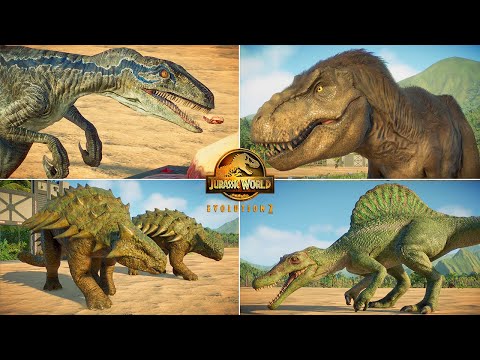 Top 10 Iconic Dinosaurs Max Eggs Intro Animation T.Rex, Spinosaurus - Jurassic World Evolution 2