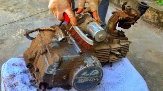 Restore Honda 95cm³ motorcycle engine old broken - Honda Wave Engine Restoration