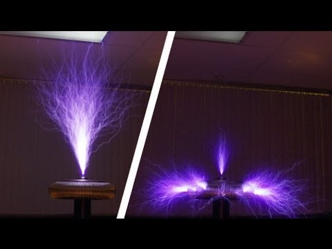 (#0081) Striking Differences in Tesla Coil Brush Discharge - DRSSTC vs. RSG #14