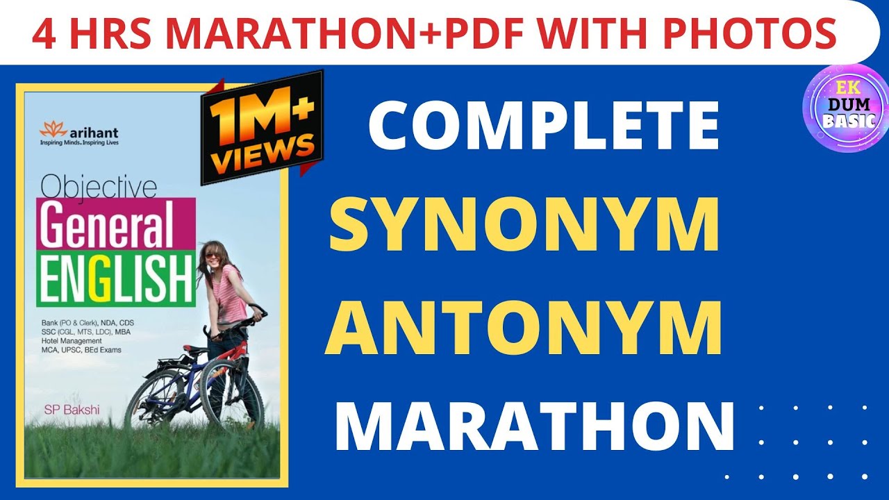 Watch video Complete Synonyms and Antonyms Class(PDF in description) Now Complete Synonyms and Antonyms Class(PDF in description)