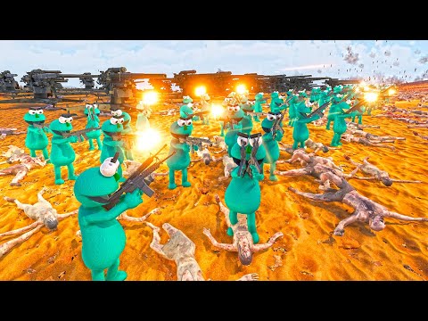 Puppet terrorist vs 4 MILLION Zombies ! - Ultimate Epic Battle Simulator 2 | UEBS 2