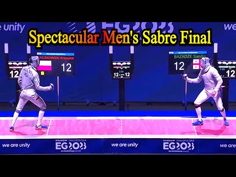 Spectacular Men's Sabre Final: K  Kaczkowski vs Sandro Bazadze   European Game Poland 2023