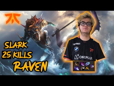 Fnatic.Raven Solo carrying team with Slark pos1 25 kills Sea pro dota 7.28b fullgameplay
