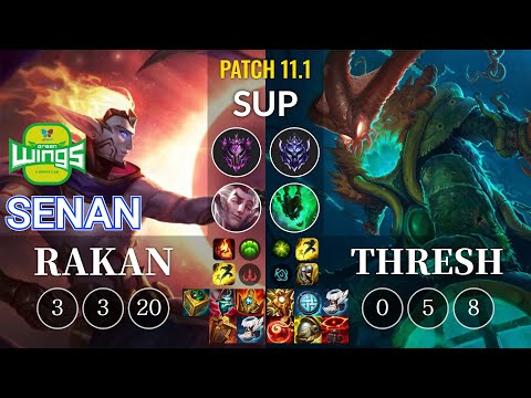 JAG Senan Rakan vs Thresh Sup - KR Patch 11.1