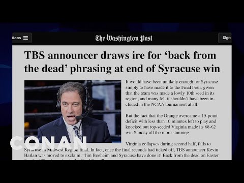 Syracuse's Big Game Got Biblical | CONAN on TBS