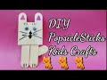Ice Cream Stick Fun Crafts Cat Face On Popsicle Stick