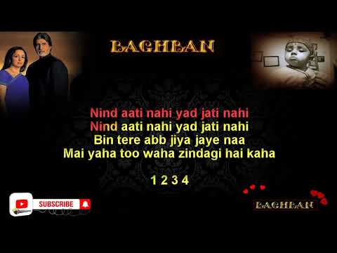 Main Yahan Tu Wahan Karaoke Lyrical  Song | Baghban | Amitabh Bachchan, Hema Malini