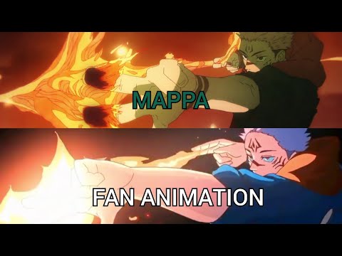 My Fan animated Version VS Mappa Official animation(Jujutsu kaisen Fan animation) sukuna Arrow scene