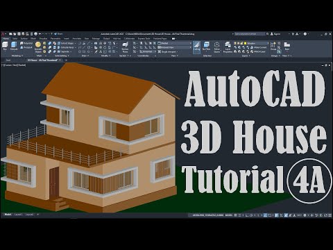 AutoCAD 3D House Modeling Tutorial - 4A