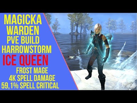 ESO Magicka Warden PVE Build - Ice Queen - Harrowstorm Solo & Group Build