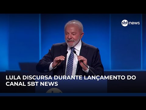 Presidente Lula discursa durante lançamento do novo canal SBT News