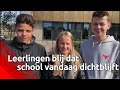 Stijn, Eva en Kayne over de vervallen lessen op school na de brand