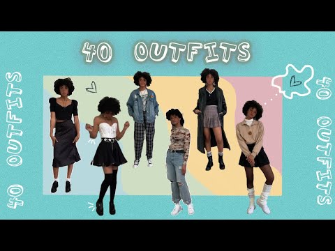 40 different outfits ( a mix of aesthetics, but mainly soft grunge )