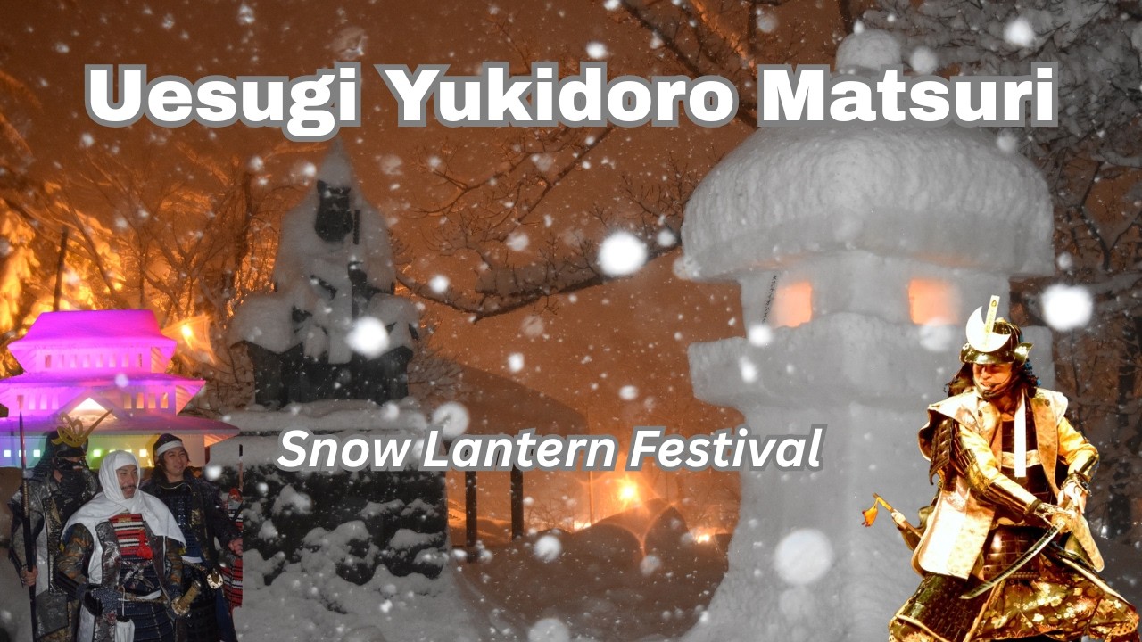 Uesugi Yukidoro Matsuri - Japanese Snow Lantern Festival 上杉雪灯籠まつり