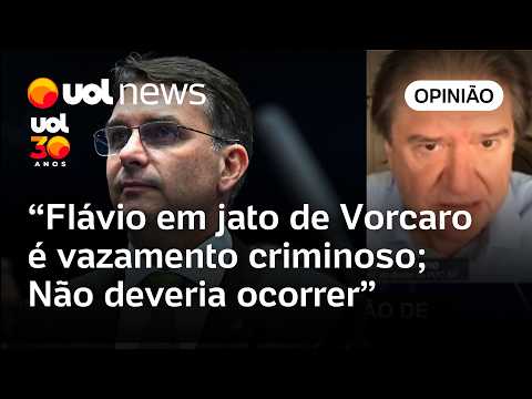 Flávio Bolsonaro em jato de Vorcaro é vazamento criminoso: “Não deveria ocorrer”, diz jurista
