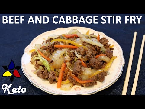 Chinese Beef and Cabbage Stir Fry - Keto One Pot Meal...
