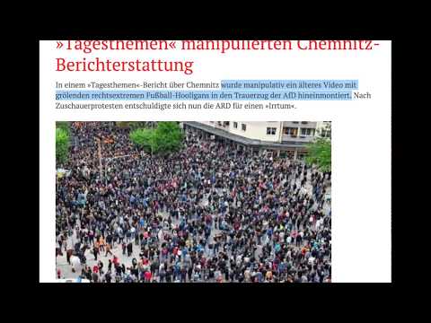 Fake-News Chemnitz. Tagesthemen aufgedeckt! ARD entschuldigt sich