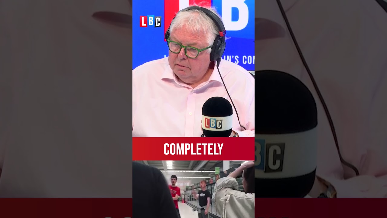 Angry shopper smashes megaphone of vegan activist | LBC