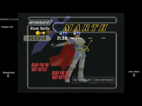 MMOM153 SSBM - Masafumsa (Default Marth) vs. John Ward (White Marth) - Melee LR4