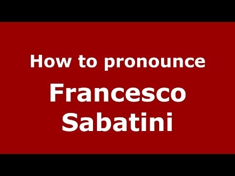 How to pronounce Francesco Sabatini (Italian/Italy) - PronounceNames.com