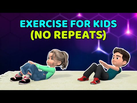 15-MIN FULL BODY EXERCISE FOR KIDS – NO REPEATS