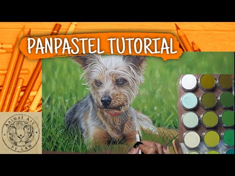 PanPastels Background -  Coloured Pencils - Create a Blurry Background & Grass using