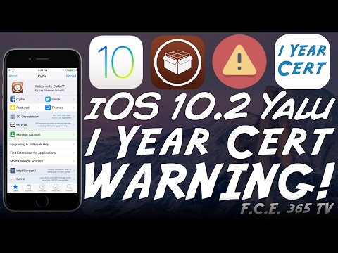 iOS 10.2 Yalu Jailbreak 1 Year Certificate & Warning! Video