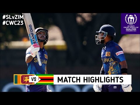 Srilanka vs Zimbabwe - icc world cup qualifier 2023 match highlights (icc world cup 2023 india)