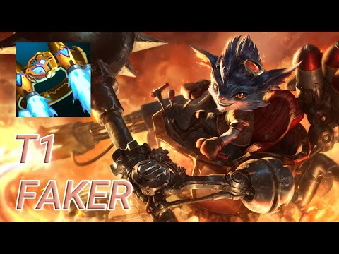 T1 Faker Rumble Mid VS Zed | KR Challenger Patch 13.19