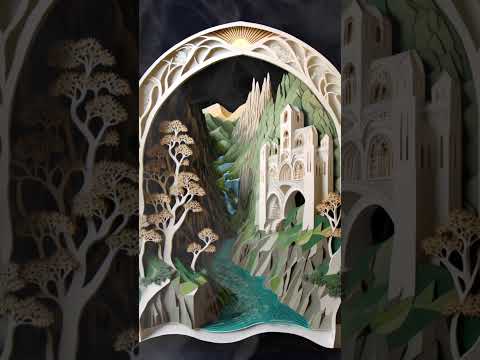 Rivendell papercraft art #lordoftherings #lotr #fantasymusic