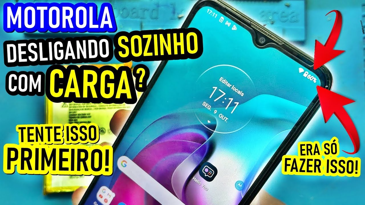 CELULAR MOTOROLA DESLIGANDO SOZINHO COM CARGA? Como resolver definitivamente!