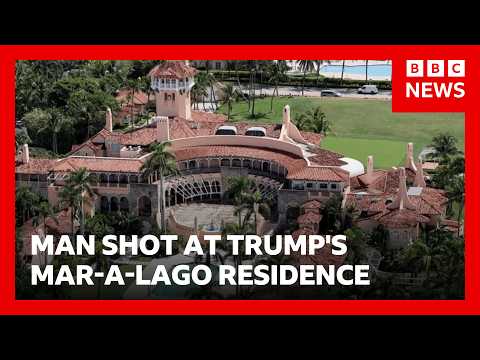 Armed man killed after entering secure perimeter of Donald Trump's Mar-a-Lago residence | BBC News