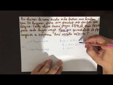 Função Quadrática - (Problemas de Maximização/Minimização)
