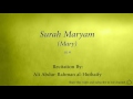 Surah Maryam Mary 019 Ali Abdur Rahman Al Huthaify Quran Audio