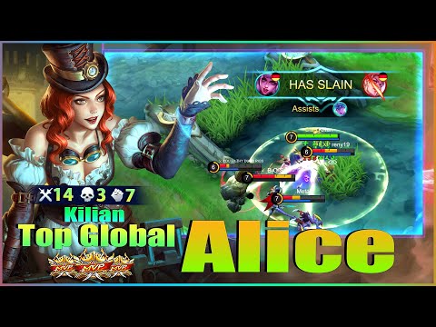 Alice Full Burning Damage! Top 1 Global Alice Gameplay by Kilian ~ Mobile Legends