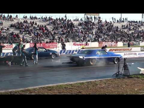 Shakedown Outlaw Street 1st round Fisher v Trimandilis - Drags the Bumper !!