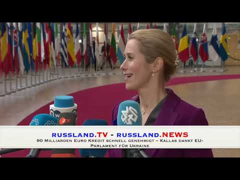 90 Milliarden Euro Kredit schnell genehmigt – Kallas dankt EU Parlament für Ukraine