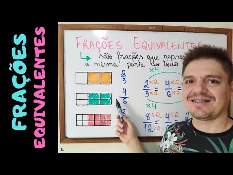 Aula 53 - 5º ano - Frações equivalentes - exercícios e exemplos