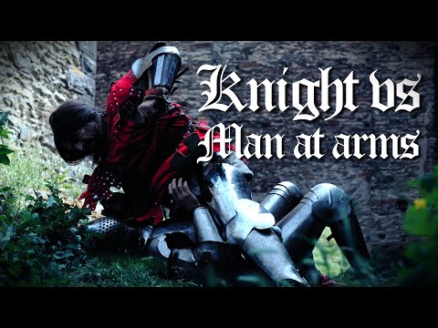 Knight vs Man at Arms | realistic, non-choreographed medieval combat: Dequitem vs Dash Rendar