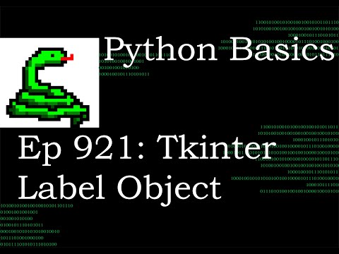 Python Basics Tutorial Tkinter Label Object Digital Clock Series