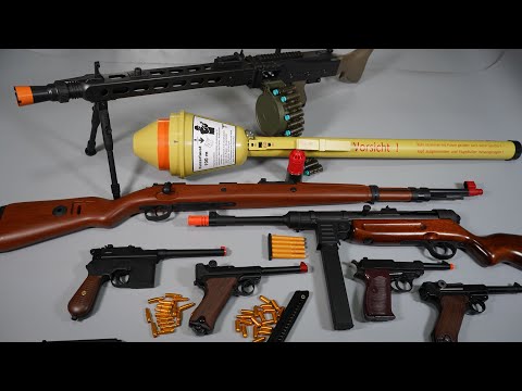WW2 German Army Weapon Toy Gun Nerf Gun or Airsoft - MG42 - Kar98k -  MP40 - Toy Guns Collection
