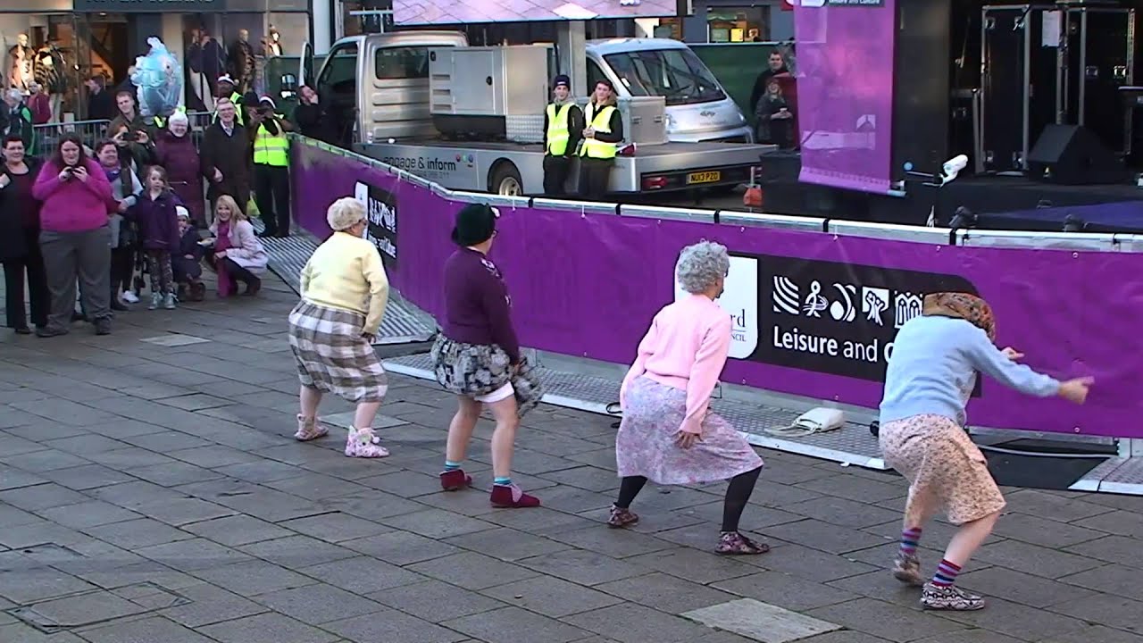 Hilarious Dancing Grannies Take Over Stafford Town Centre!