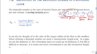 7.1 & 7.2 Laminar boundary layers, and the definition of the Reynolds number