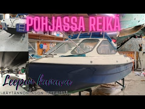 HT-vene projekti jatkuu, Reikien paikkausta ja pohjan maalausta