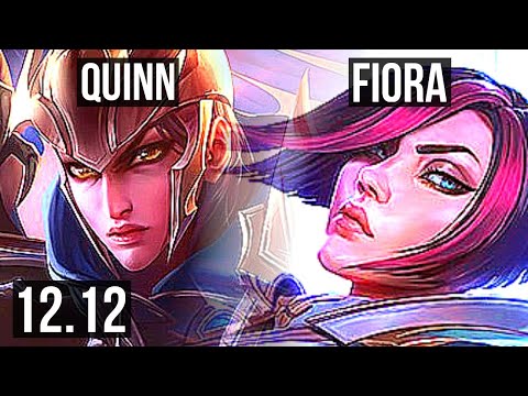 QUINN vs FIORA (TOP) | Rank 3 Quinn, 1100+ games, 1.1M mastery, 6/2/6 | KR Grandmaster | 12.12
