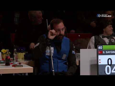 Qual. - Semih SAYGINER vs Nikos POLYCHRONOPOULOS (35th World Championship Nat. Teams 3-Cushion)