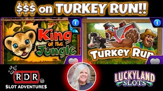 BIG WIN on Turkey Run Slot Machine: Renee' Takes on King of the Jungle