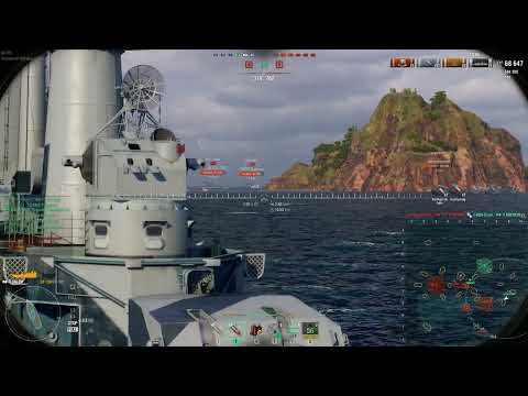 World of Warships | Salem citadels Yoshino at 16km with Railgun bug