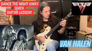 How To Play Dance The Night Away By Van Halen - Quick And Easy Guitar Lesson